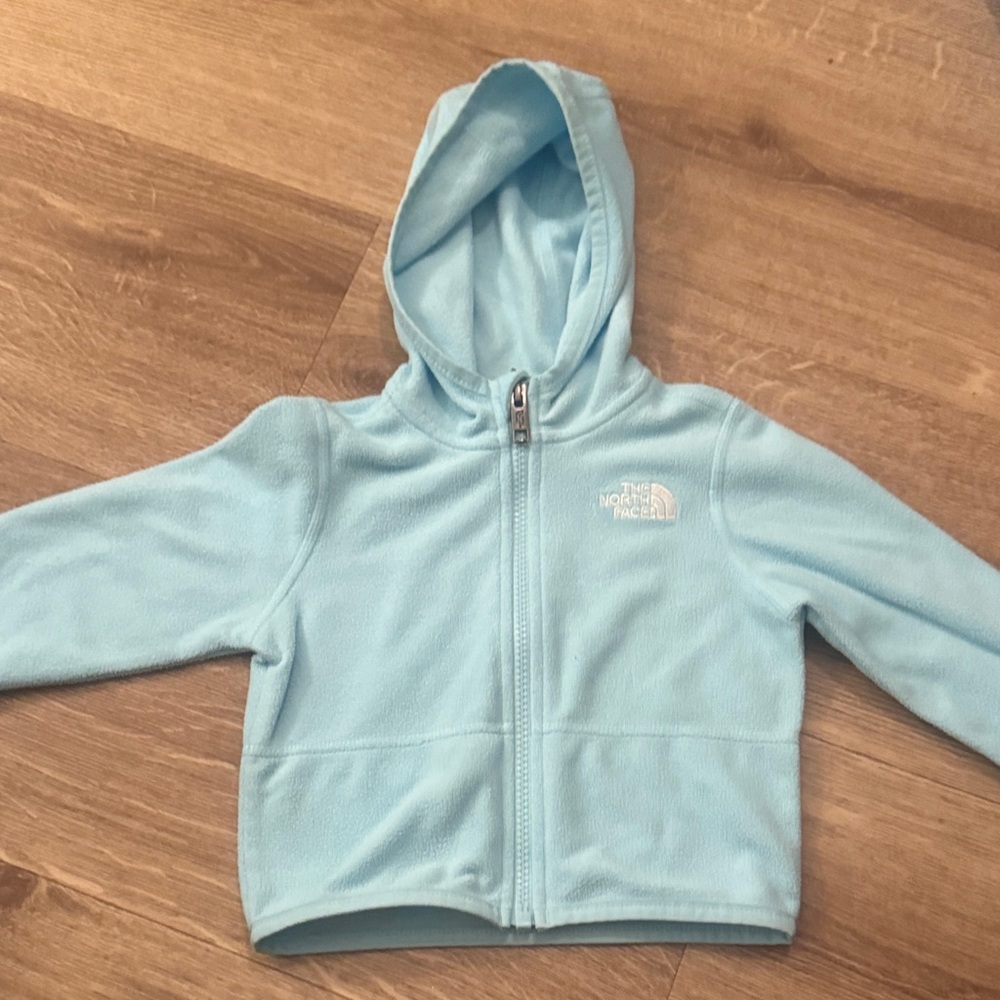 The North Face Baby Sky Blue Zip-Up Hoodie